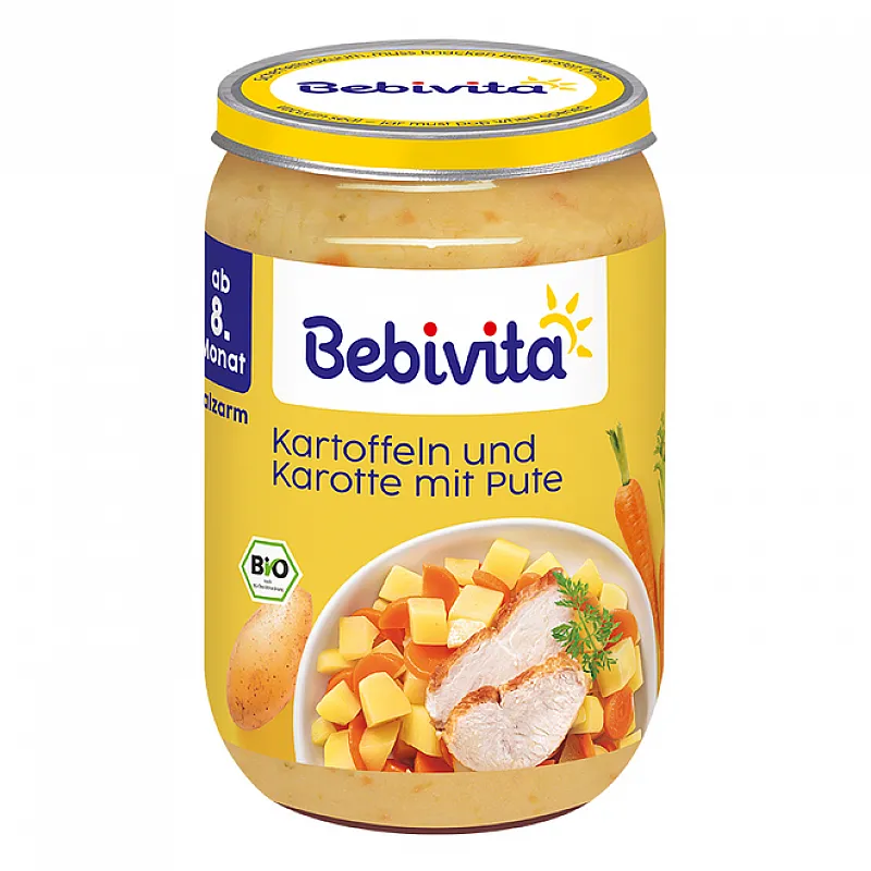 BEBIVITA БИО Картофи и зеленчуци с пуешко месо 8м. 220г