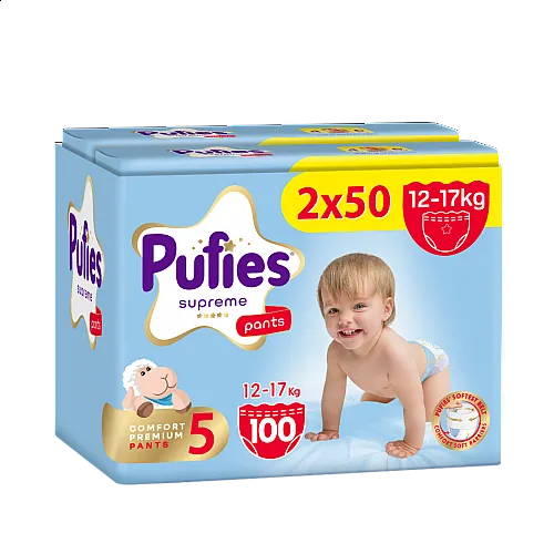 Pufies Supreme Гащички за еднократна употреба 5 12-17кг 100бр.
