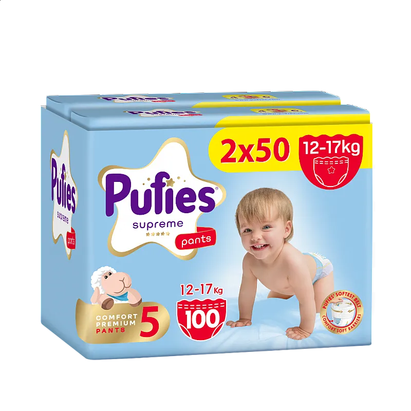 Pufies Supreme Гащички за еднократна употреба 5 12-17кг 100бр.