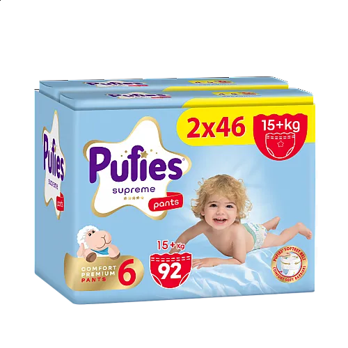 Pufies Supreme Гащички за еднократна употреба 6 15+кг 92бр.