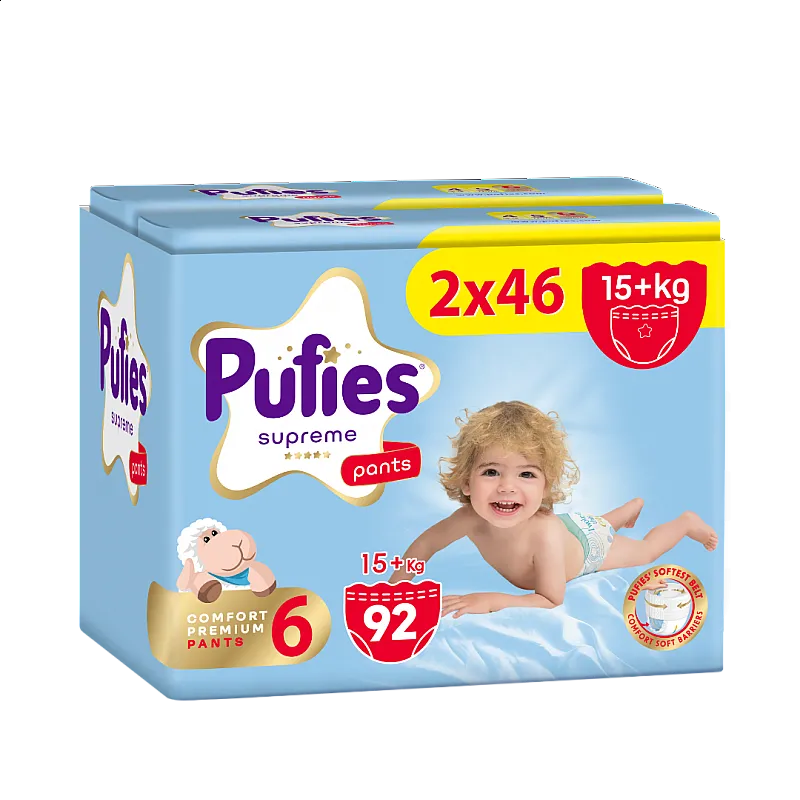 Pufies Supreme Гащички за еднократна употреба 6 15+кг 92бр.
