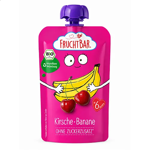 Fruchtbar Био Пюре череша и банан 6м. 120g