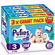 Pufies Еднократни пелени 3 6-10кг 288бр. с подарък - плюшено агънце Пуфи