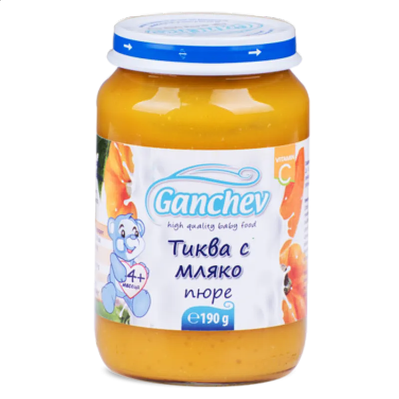 GANCHEV Тиква с мляко 4м. 190г