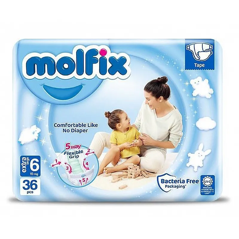 Molfix Jumbo Pack 6 Extra Large 15+кг - 36бр. Molfix Jumbo Pack 6 Extra Large 15+кг - 36бр.