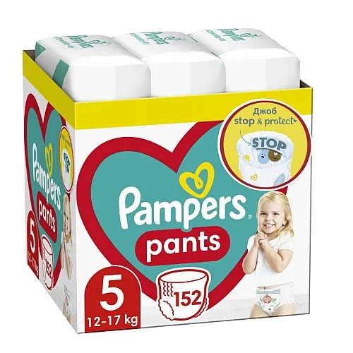 Pampers Гащички за еднократна употреба 5 Junior 12-17 кг - 152бр.