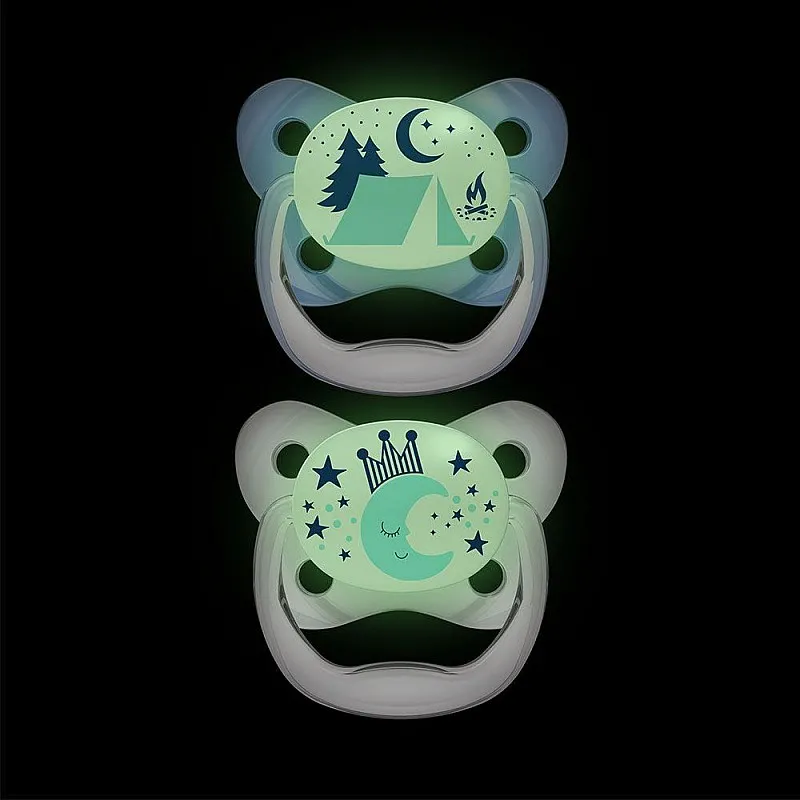 Комплект залъгалки Dr.Brown's PreVent, етап 2, 6м+, 2 броя, светещи - момче