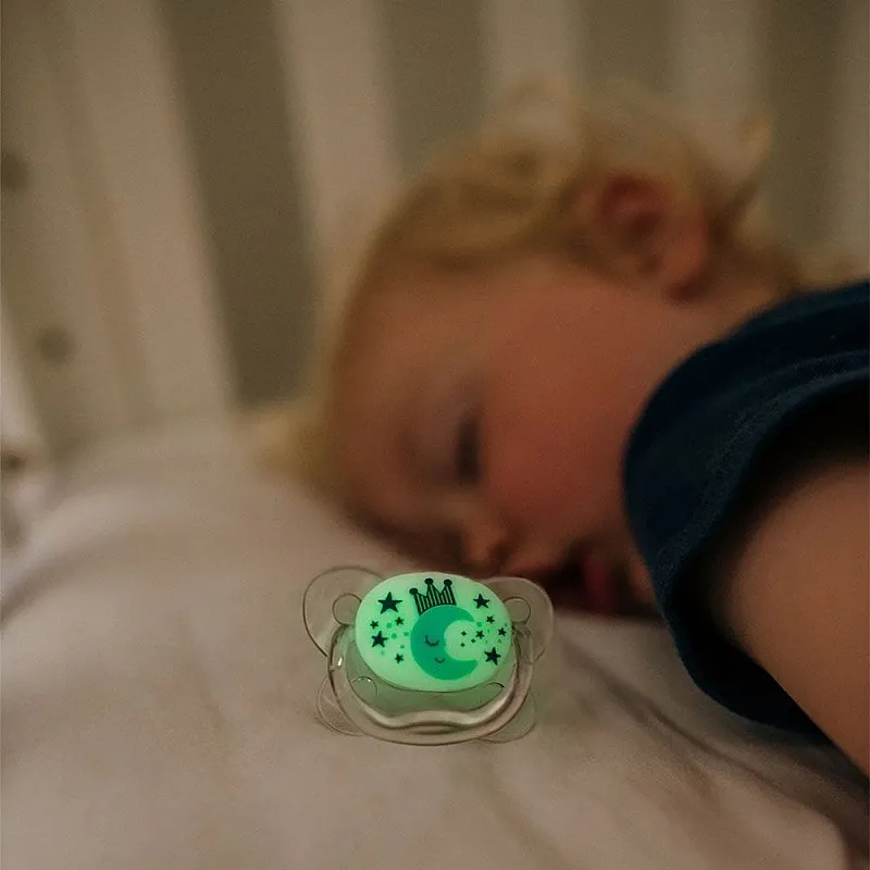 Комплект залъгалки Dr.Brown's PreVent, етап 2, 6м+, 2 броя, светещи - момче