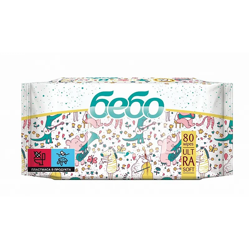 Бебо Влажни кърпички Ultra soft 80 бр.