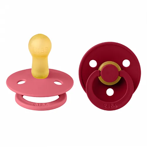 BIBS 2бр. Биберони COLOUR Coral/Ruby, 6-18 месеца