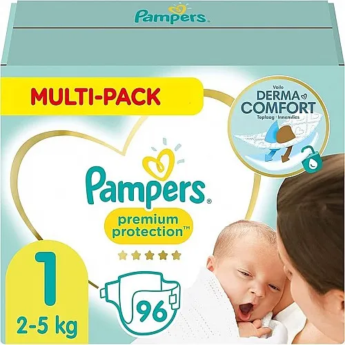 Pampers Premium Protection Памперси за новородено за еднократна употреба 1 2-5кг 96бр.