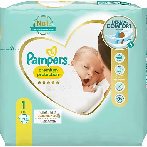 Pampers Premium Protection Памперси за новородено за еднократна употреба 1 2-5кг 24бр.