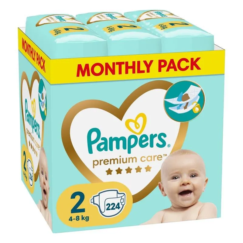 Pampers Premium Care 2 Mini 4-8 кг  - 224бр.