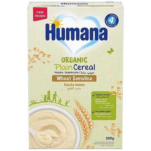 HUMANA БИО Зърнена каша с грис 4м. 200г