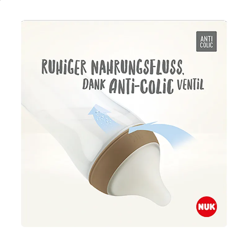 NUK Perfect Match Шише РР 260мл. със силиконов биберон за хранене M, 3+ мес. Disney Тигър