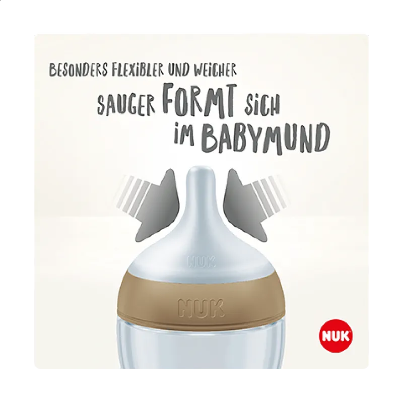 NUK Perfect Match Шише РР 260мл.  със силиконов биберон за хранене M, 3+ мес. Сърце