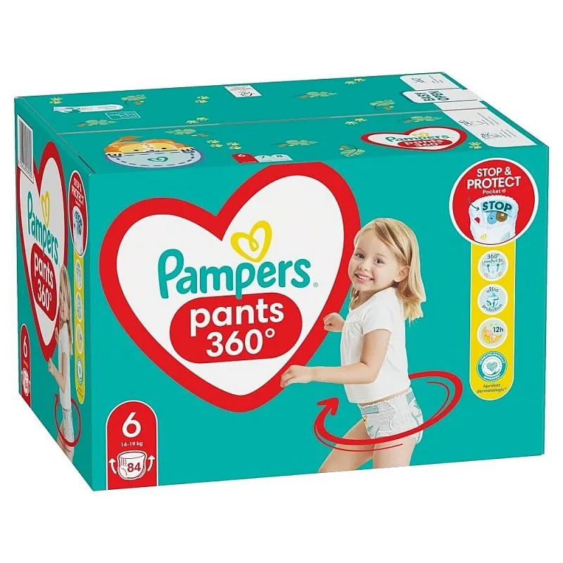 Pampers Гащички за еднократна употреба 6 Extra Large 14-19кг - 84бр.