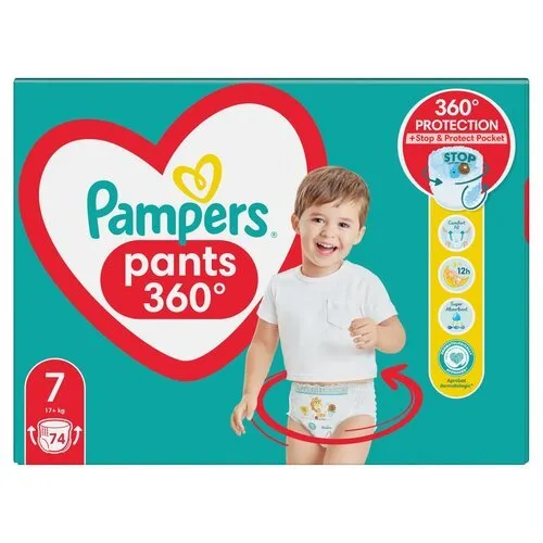 Pampers Гащички за еднократна употреба  7  17+ кг - 74бр.