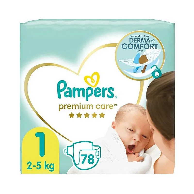 Pampers Premium Care 1 Newborn 2-5 кг  - 72бр.