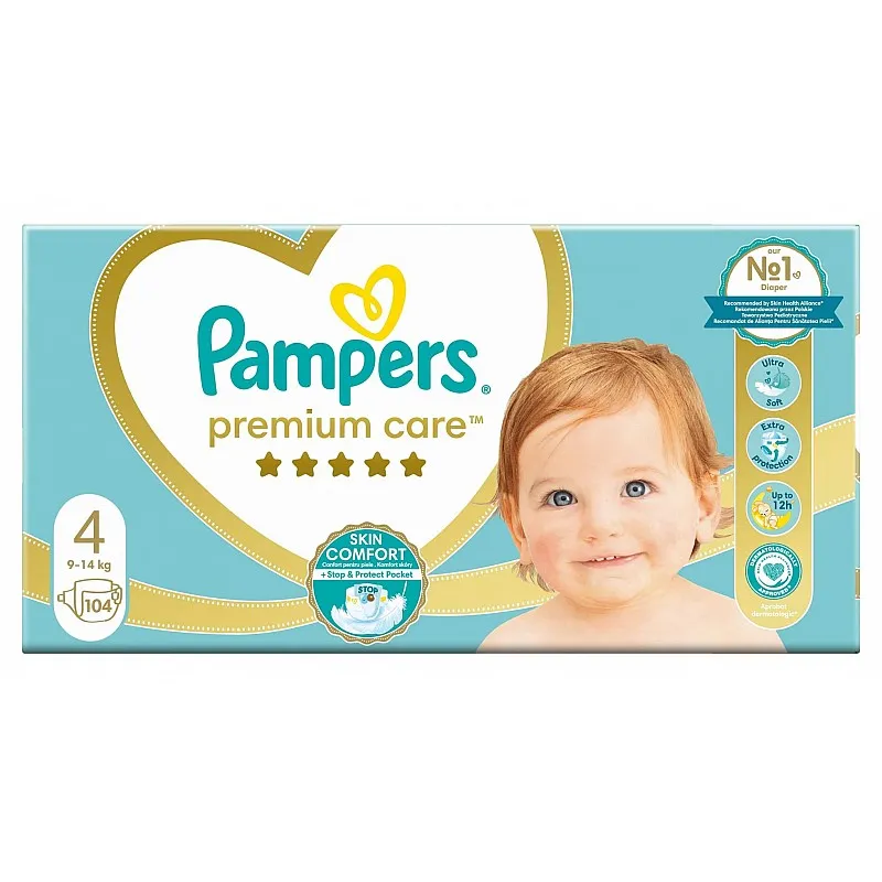 Pampers Premium Care 4 Maxi 9-14 кг  -104бр.