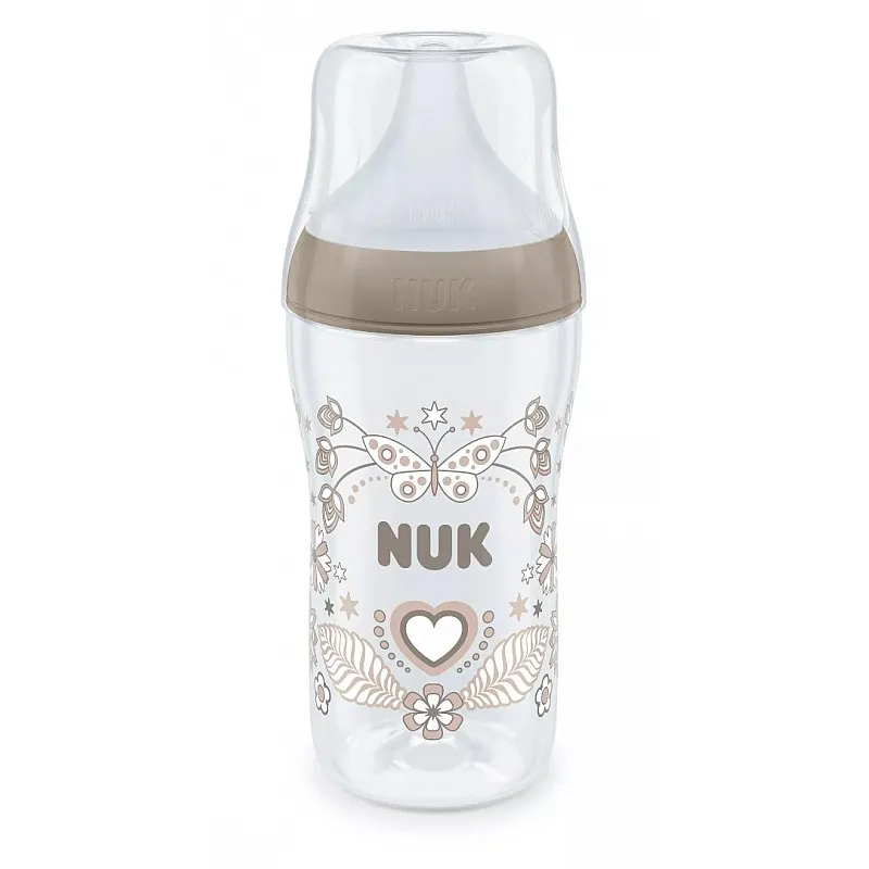 NUK Perfect Match Шише РР 260мл.  със силиконов биберон за хранене M, 3+ мес. Сърце