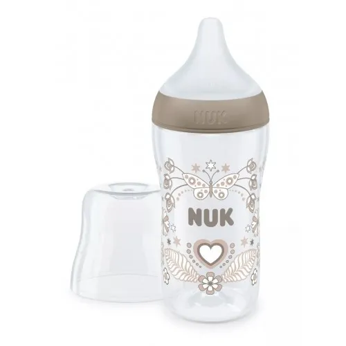 NUK Perfect Match Шише РР 260мл.  със силиконов биберон за хранене M, 3+ мес. Сърце