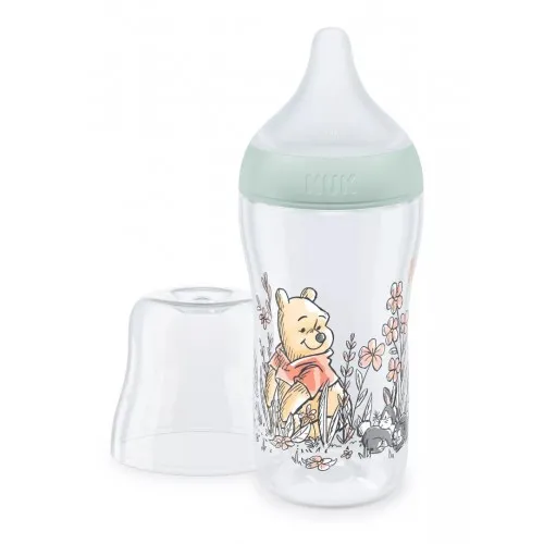 NUK Perfect Match Шише РР 260мл. със силиконов биберон за хранене M, 3+ мес. Disney Мечо Пух