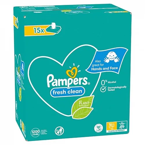 Pampers Мокри кърпички Fresh Clean 15x80бр. Pampers Мокри кърпички Fresh Clean 15x80бр.