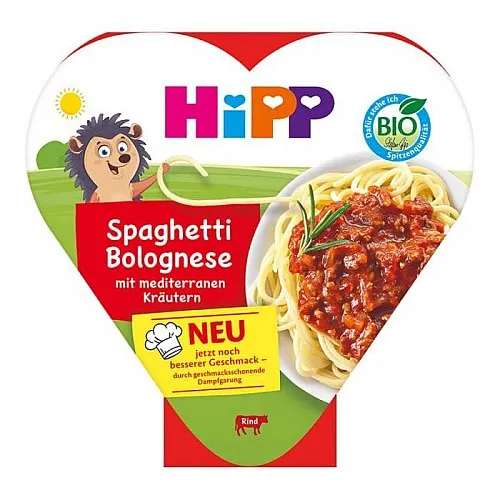 HiPP Био Спагети Болонезе, пюре в купичка 12м. 250г