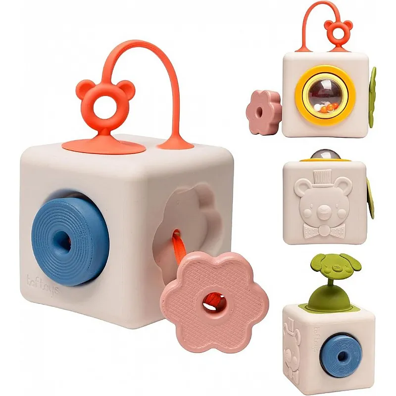 Бебешка играчка, Taf Toys, Силиконов куб с активности