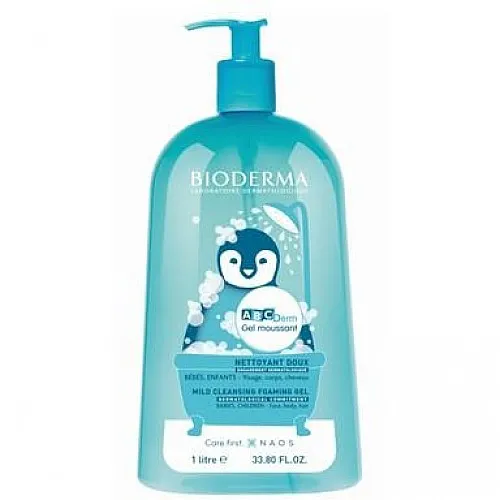 Bioderma ABCDerm Почистващ измивен гел за бебета и деца 1000мл