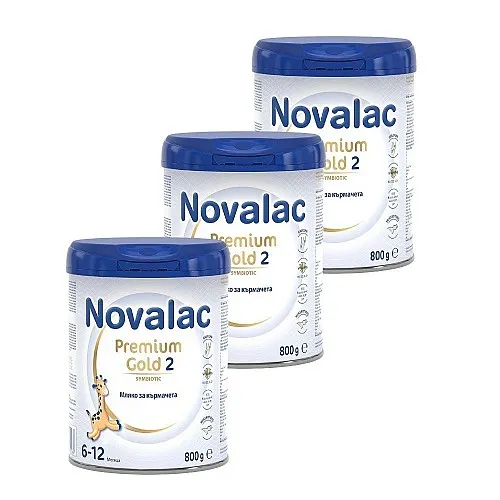 Novalac Premium Gold 2 Преходно мляко 6м.+ 3х800г