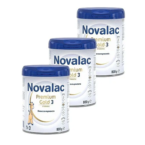 Novalac Premium Gold 3 Преходно мляко 12м+ 3x800г
