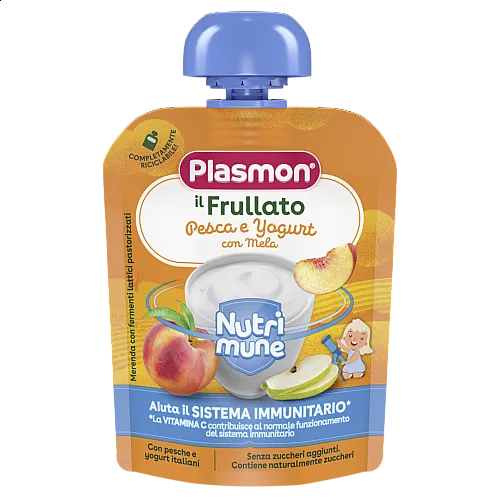 Плодова закуска Plasmon Нутримюн Праскова и Йогурт 6м. 85г