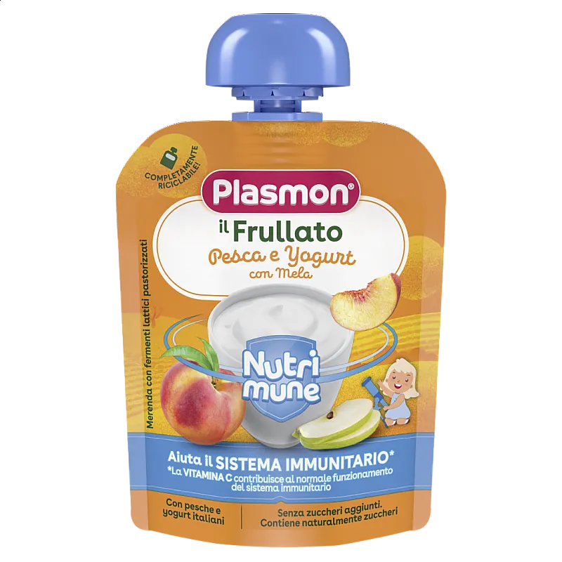 Плодова закуска Plasmon Нутримюн Праскова и Йогурт 6м. 85г Плодова закуска Plasmon Нутримюн Праскова и Йогурт 6м. 85г