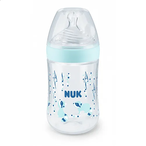 NUK NATURE SENSE Temperature Control шише РР 260мл. силиконов биберон р-р M - микс