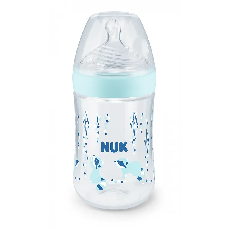 NUK NATURE SENSE Temperature Control шише РР 260мл. силиконов биберон р-р M - микс