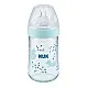 NUK NATURE SENSE Temperature Control шише стъклено 240мл. силиконов биберон р-р M Softer - Микс