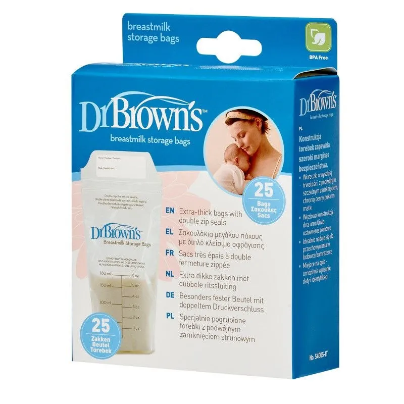 Торбички за кърма Dr. Brown’s 180ml 25 бр.