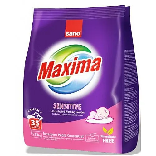 SANO MAXIMA BABY Sensitive Бебешки прах за пране 1.25кг 35 пранета