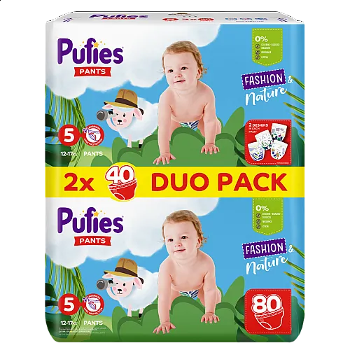 Pufies Гащички Fashion & Nature 5 12-17кг 80бр.