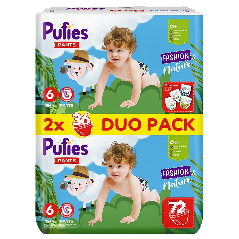 Pufies Гащички Fashion & Nature 6 15+кг 72бр.