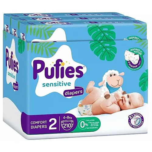 Pufies Sensitive 2 Mini 4-8кг 210бр.