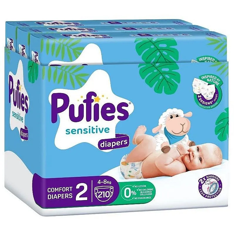 Pufies Sensitive 2 Mini 4-8кг 210бр.