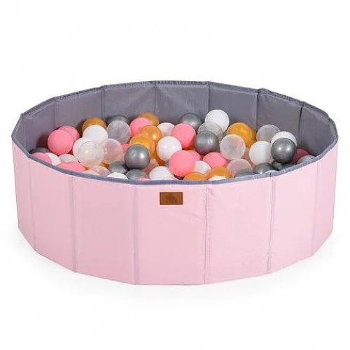 Moni Сгъваем басейн с 90бр. топки Melo-розов