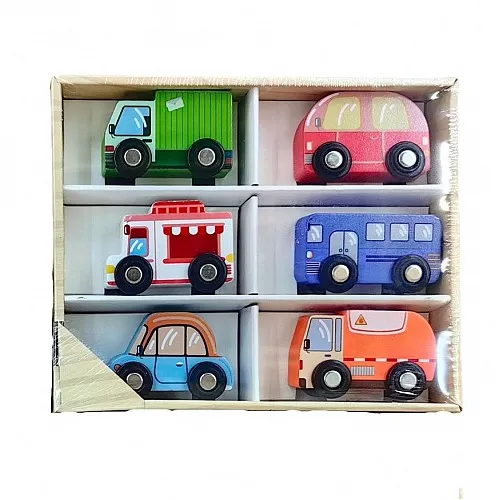 Комплект дървени колички