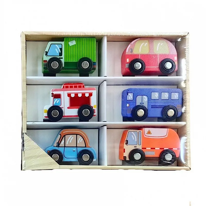 Комплект дървени колички