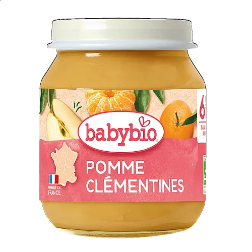 Babybio пюре Ябълки и клементини 6м. 130г