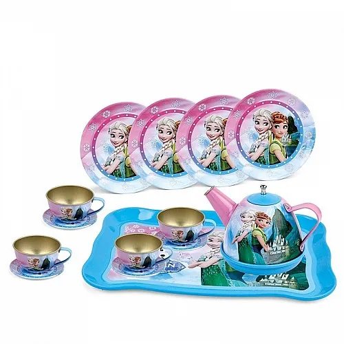 Метален сервиз за чай с поднос