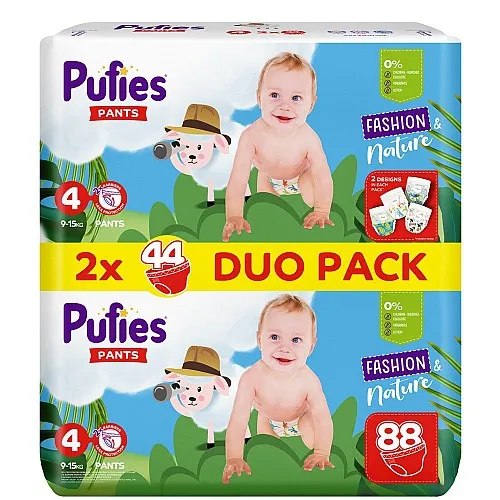 Pufies Гащички Fashion & Nature 4 9-15кг 88бр.